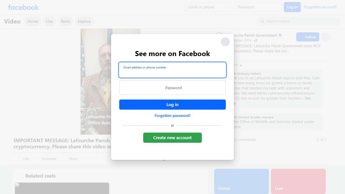 IMPORTANT MESSAGE: Lafourche Parish Government does NOT accept cryptocurrency. Please share this video with your family and friends. Always verify who you are speaking with. Our Thibodaux office can be reached at 985-446-8427 and our Mathews Office at 985-537-7603. Like Parish President Archie Chaisson said, “If you receive a call for any reason telling you to use a cryptocurrency ATM for any purpose, it is a SCAM!” Lafourche Parish Sheriff's Office Lafourche Parish District Attorney's Office La
